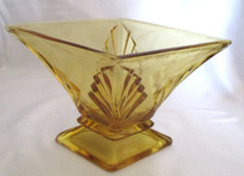 1930s art deco amber - c.1930s, glass