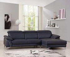 Navy Blue Italian Leather L