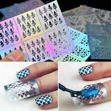 24Pcs Sheets Nail Art Hollow Stencil Template Stickers DIY Manicure Tool Stamp