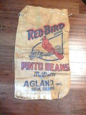 Vintage RED BIRD PINTO BEAN