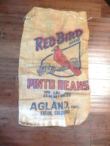 Vintage red bird - bird, bean