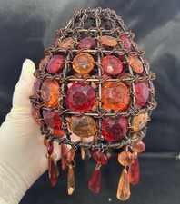 Lampshade Wired Faceted Beads Design For Votive Candle Holder