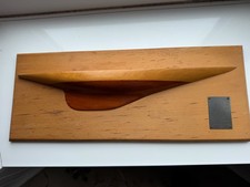 Endeavour half-hull model (50cm X 20cm).  Wooden Model Sailing Yachts.