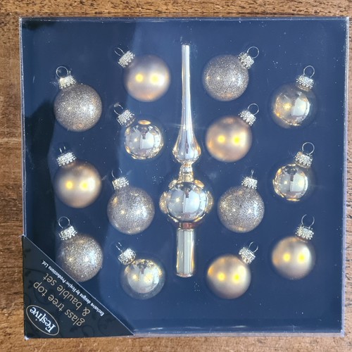 Festive glass tree topper and - festive,