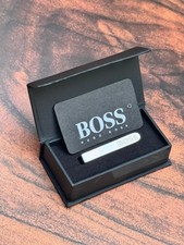 BOSS Men Silver Tone Tie Clip