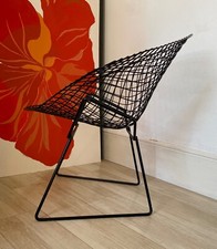 Mid Century Black Diamond Chair Harry Bertoia
