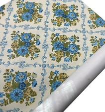 Vintage 1960s/70s floral blue