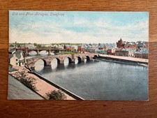 Vintage Postcard UK ?? Old and New Bridges Dumfries Valentine’s