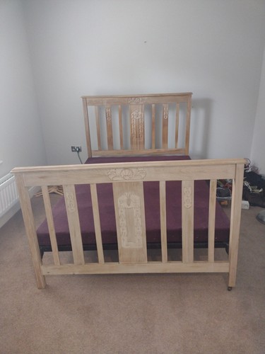 Edwardian wooden carved double