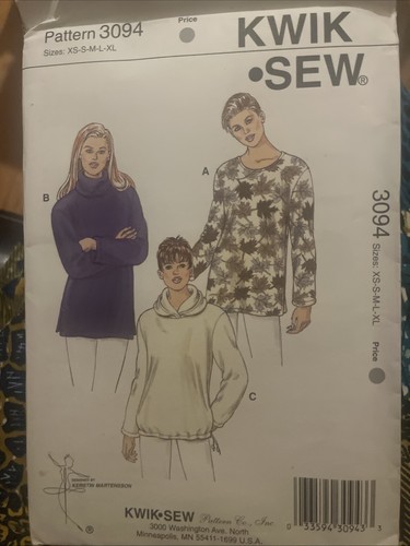 Kwik sew pattern 3094 pullover - pattern,