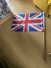 Union Jack Flag With Wooden Pole