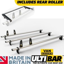 Vauxhall Vivaro Roof Rack 2001-2014 Standard Roof 3 Bar + Roller By Van Guard