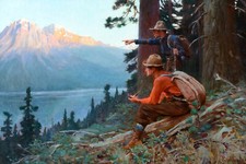Philip Russell Good Blazing the Trail 1911 Hunting Camp Fine Art Print 17" x 22"