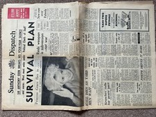 HISTORIC NEWSPAPER SUNDAY DISPATCH JUNE 1961 PRINCESS GRACE ADVERTISING SPORT