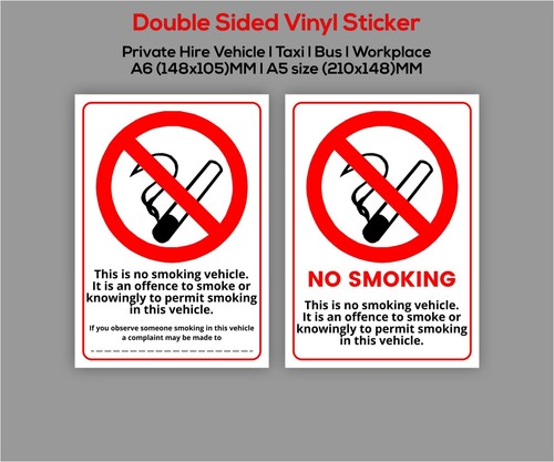 Smoking vinyl sticker - , taxi