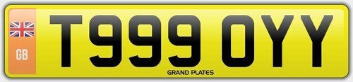 Toy number plate t999 - toy,