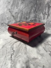 Vintage Swiss Reuge Wooden Music Box Jewellery Box For Elise made in Italy