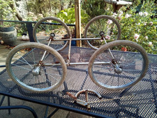 Silver Cross pram wheels & axles , spares or Go-Kart building.