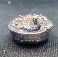 Silver Scenes Silver Plated Trinket Box Selina Duck, Ducklings and Waterlilies