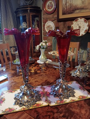 Pair victorian silver - pair, of