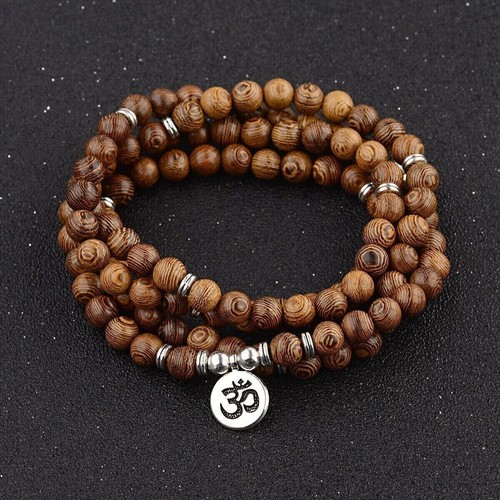 Buddha bracelet wooden bead - buddha,