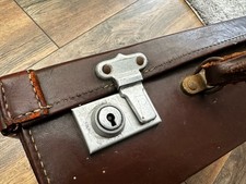 Vintage Brown Leather Suitcase