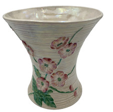 Vintage Maling Lustre Vase Blossom Pattern 15cms Tall                        L13