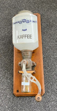 Vintage German Wall Mounted Coffee Bean RZ Grinder Kaffee Ceramic Hopper Working