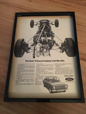 Ford Escort-1970 A4 framed advert