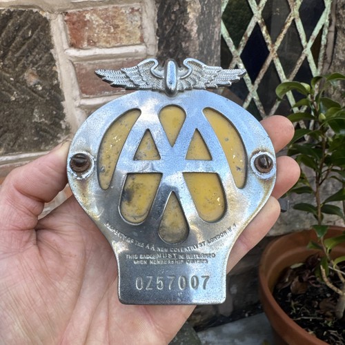 Vintage chrome enamel aa - vintage,
