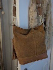 River Island Genuine Leather Camel/Tan Shoulder Bag. Bo Ho
