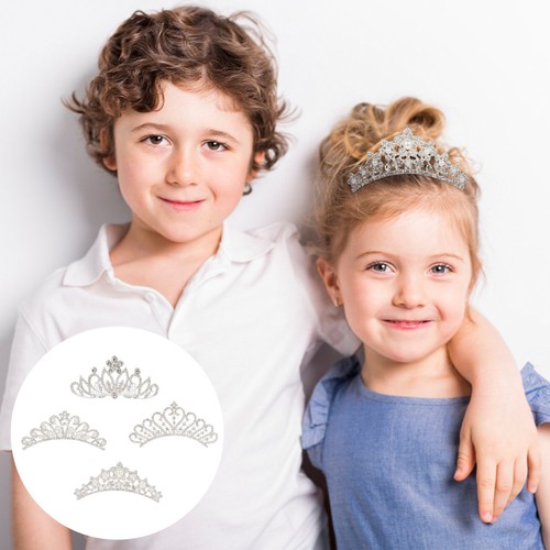 4pcs rhinestone pearl crown - 4pcs,