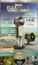 SHARK FA300UK Pedestal Fan Pro Mist Portable 11.8 Hybrid Dark Grey