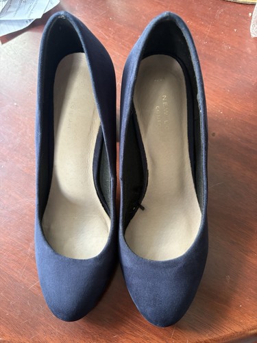 Ladies size chunky heel navy - chunky,