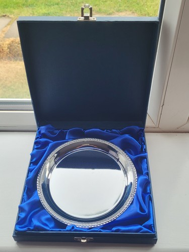 Silver plated round salver