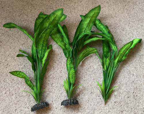 Green silk aquarium plants - silk,