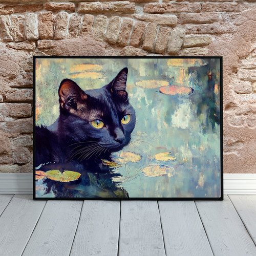 Monet style cat - style, in