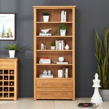 London Oak Large Bookcase with