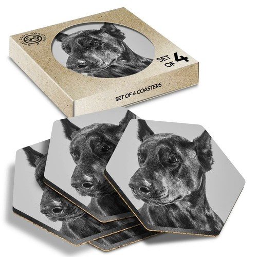 Hexagon coasters bw - 4,