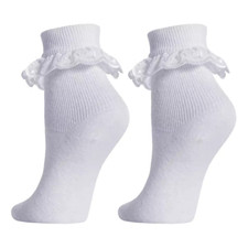 3/6/12 Pairs Girls Frilly Lace