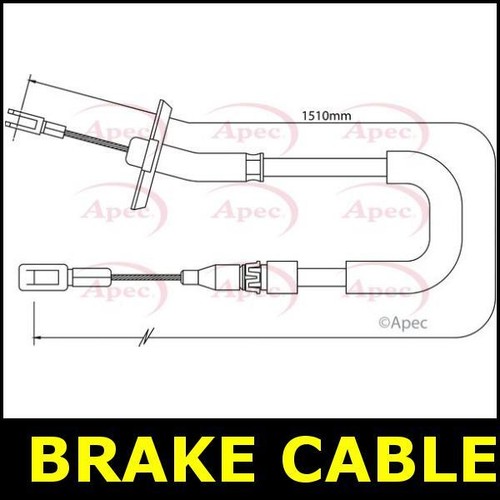 Handbrake cable parking - cable, rear