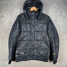 G Star Raw Jacket Womens XL Blue Puffer Nordic Whistler Hooded Casual Coat