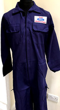 Retro Classic Ford Racing Badged Navy Boiler Suit Overalls L 42-45" Chest