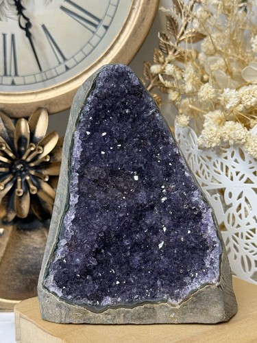 Amethyst geode crystal cluster - amethyst,