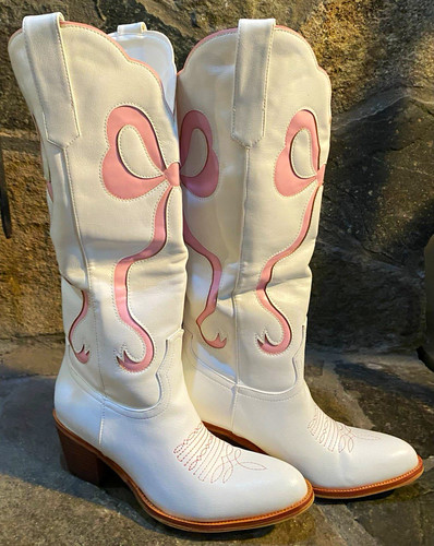 White pink tall western - &,