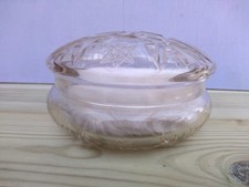 Cut Glass Crystal Round Lidded