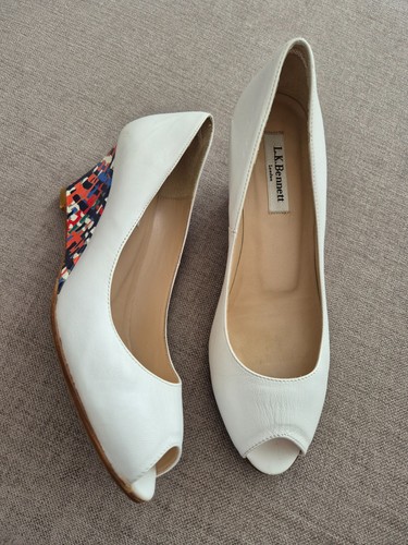 Bennett white leather - lk, wedge