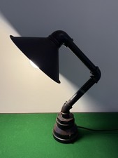 Industrial Water Pipe Rustic Style Desk Table Lamp / Man Cave 