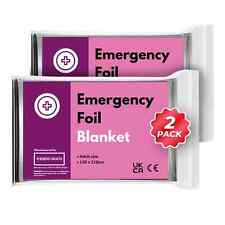 EMERGENCY Blanket Foil 2-Pack Space Survival Thermal Sports Shock Sensory Mylar