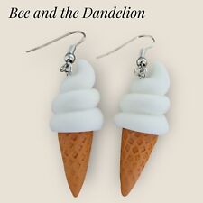 Ice Cream Mr Whippy Soft Ice Cream Novelty 3D Earrings